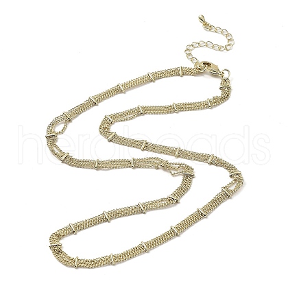 Rack Plating Brass Multi-Strand Necklace Making KK-K364-11G-1