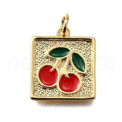 Brass Enamel Pendants KK-B136-02G-01-1