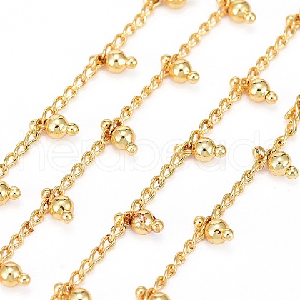 Handmade Brass Beaded Chains CHC-I029-07G-1