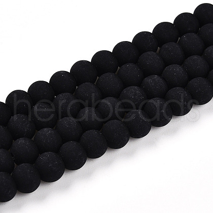 Opaque Glass Beads Strands GLAA-T032-P6mm-MD01-1