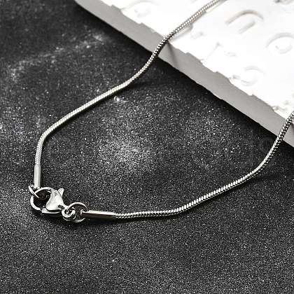 Tarnish Resistant 304 Stainless Steel Snake Chain Necklaces STAS-M174-018P-A-1