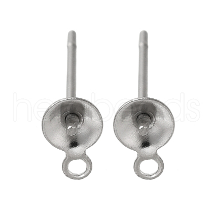 Anti-Tarnish 304 Stainless Steel Stud Earring Findings STAS-P370-02B-P-1