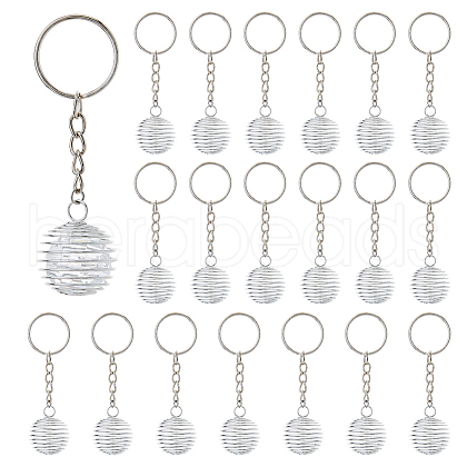 Iron Spiral Bead Cage Keychain KEYC-DC00004-1