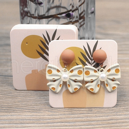 Square Paper Earring Display Cards CDIS-C004-02C-1