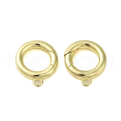 Brass Spring Gate Rings KK-B089-12B-G-1