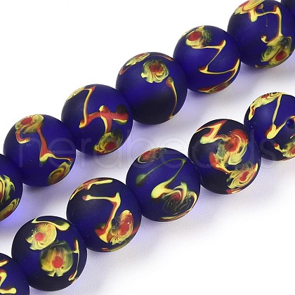Handmade Lampwork Beads Strands LAMP-N028-05H-1