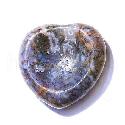 Mother's Day Gifts Natural Indian Agate Heart Worry Stone for Reiki Balancing PW-WG62388-11-1