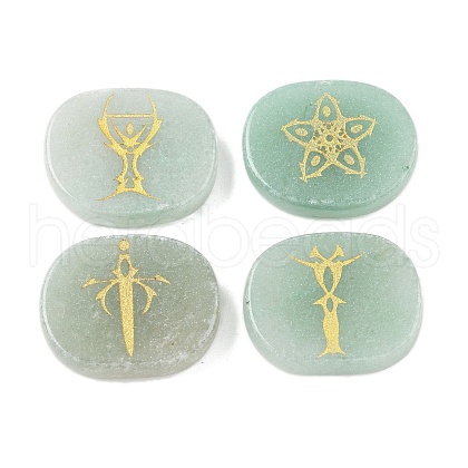 4Pcs 4 Styles Natural Green Aventurine Display Decorations G-F786-02C-05-1