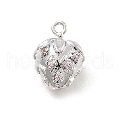 Brass Micro Pave Cubic Zirconia Pendants KK-D283-01P-1