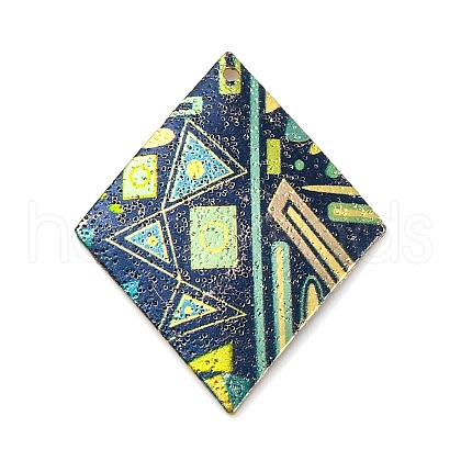 Geometric Alloy Sheet Printed Pendant Earrings Accessories PALLOY-E139-01G-11-1