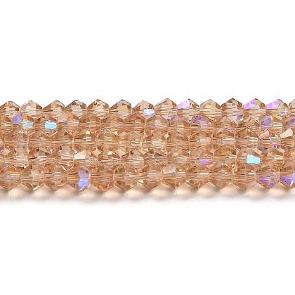 Transparent Electroplate Glass Beads Strands EGLA-A039-T3mm-L12-1