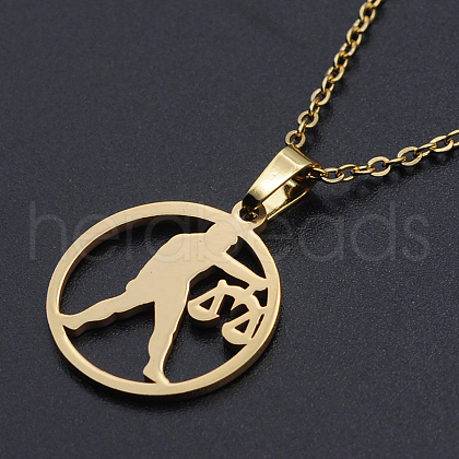 201 Stainless Steel Pendants Necklaces NJEW-S105-JN626-7G-1