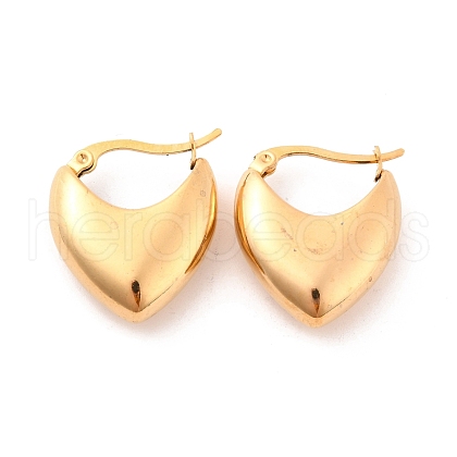 Vacuum Plating 304 Stainless Steel Chunky Heart Hoop Earrings for Women EJEW-F280-11G-1