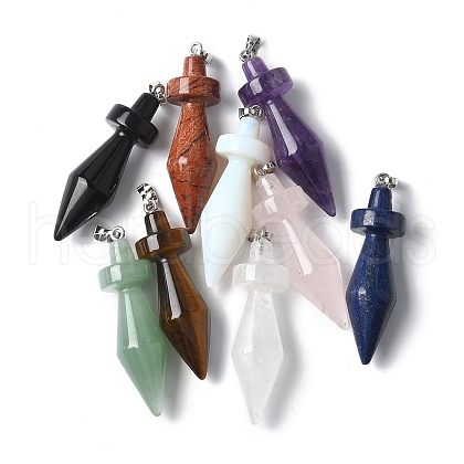 Natural & Synthetic Mixed Gemstone Pendants G-C187-03-1