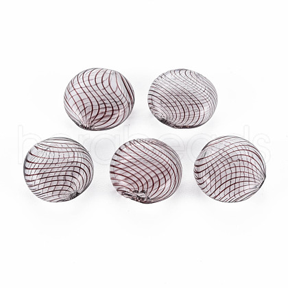 Transparent Handmade Blown Glass Globe Beads GLAA-T012-25-1