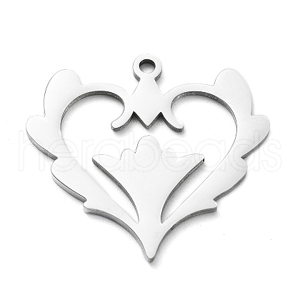 Non-Tarnish 304 Stainless Steel Pendants STAS-D036-06P-1