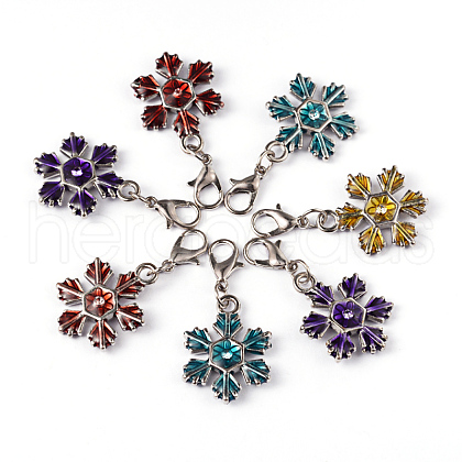 Zinc Alloy Enamel Pendants X-ENAM-H169-M-1