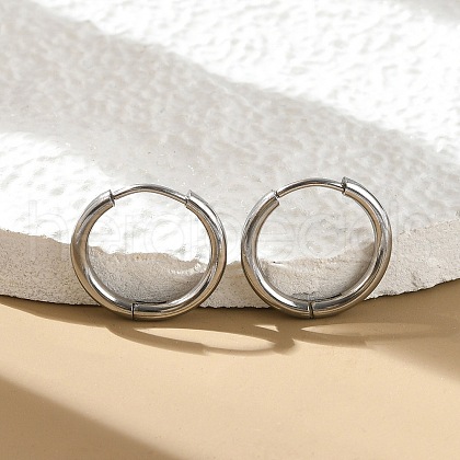 Non-Tarnish 304 Stainless Steel Huggie Hoop Earrings for Women EJEW-F280-07B-P-1