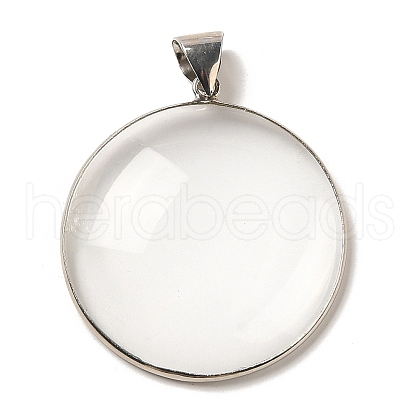 Blank Glass Pendants KK-F868-03P-1
