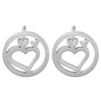 Non-Tarnish 304 Stainless Steel Stud Earrings EJEW-M242-02G-P-1