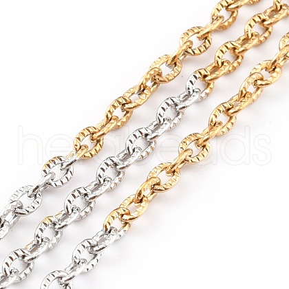 Two Tone 304 Stainless Steel Curb Chains CHS-B001-07-1