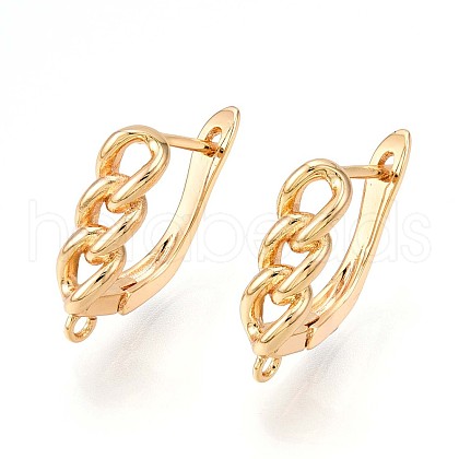 Brass Hoop Earring Finding KK-N261-41G-1