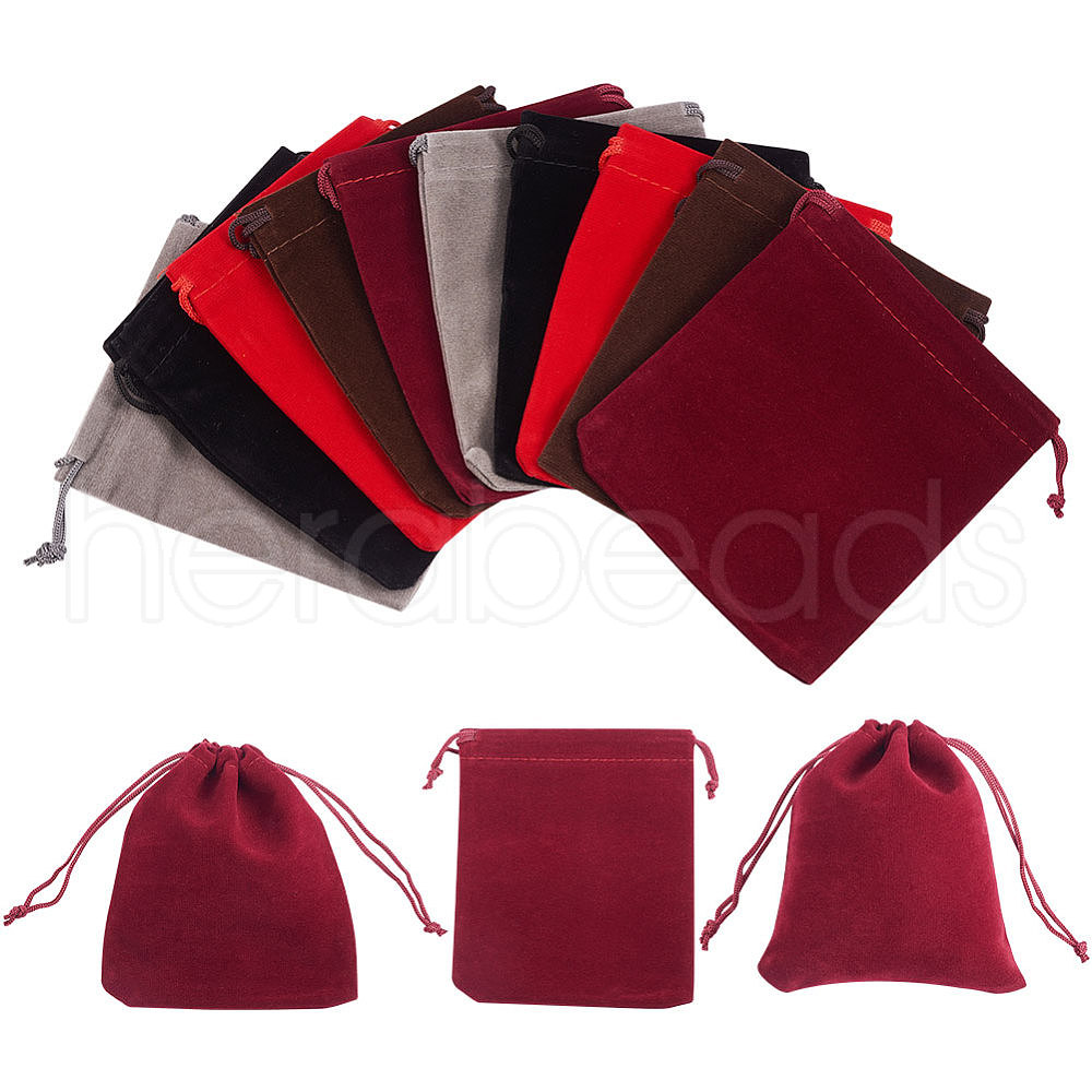 Wholesale 1 Set Rectangle Velvet Pouches for Handcrafted Bracelets