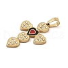 Ion Plating(IP) 304 Stainless Steel Enamel Rhinestone Pendants STAS-Q325-05F-G-2