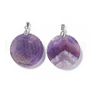 Natural Amethyst Pendants G-P491-03P-01-2