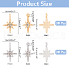 DICOSMETIC 60Pcs 2 Colors Alloy Rhinestone Pendants ALRI-DC0001-10-2