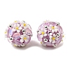 Handmade Polymer Clay Rhinestone Beads FIND-NH0001-15F-2