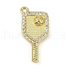 Brass Micro Pave Cubic Zirconia Pendants KK-M322-31G-1