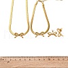 Bowknot 304 Stainless Steel Pendant Necklaces & Charms Bracelets & Stud Earrings Sets SJEW-Z003-03G-6
