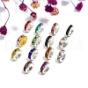 Rondelle Brass Rhinestone Spacer Beads FS-WG29681-72-1