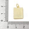 Brass Pave Natural White Shell Pendants KK-S522-09G-C-2