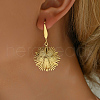 Unique Stainless Steel Flower Dangle Earrings DD0012-2