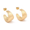 Ion Plating(IP) 304 Stainless Steel Chunky C-shape Stud Earrings EJEW-P198-11G-1
