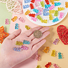 90Pcs 9 Colors Transparent Acrylic Pendants TACR-CJ0001-29-4