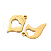 304 Stainless Steel Split Pendants STAS-H235-03C-G-3