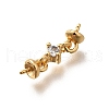 Brass Micro Pave Cubic Zirconia Cup Pearl Peg Bails Pin Pendants KK-K378-67G-2