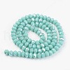 Electroplate Opaque Solid Color Glass Beads Strands EGLA-A034-P3mm-L15-2
