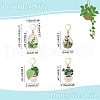 Pot Culture Alloy Enamel Pendant Stitch Markers HJEW-AB00476-2