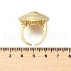 Brass Micro Pave Cubic Zirconia Cuff Rings RJEW-V007-06G-5
