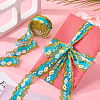 6M Polyester Flower Embroidery Lace Ribbon OCOR-TAC0015-14-7