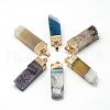 Natural Druzy Agate Pendants G-Q494-18-1
