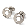 Non-Tarnish 201 Stainless Steel Stud Earring Findings STAS-D244-24P-A-1
