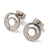 201 Stainless Steel Stud Earring Findings STAS-D244-24P-A-1