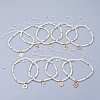 Electroplate Glass Braided Beads Bracelets BJEW-JB04311-1