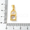 304 Stainless Steel Pendants Cubic Zirconia STAS-R229-29B-G-3