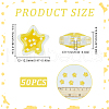 SUNNYCLUE 50Pcs Glass Beads LAMP-SC0001-39-2